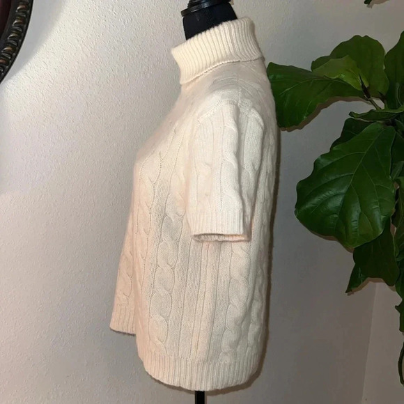 Ralph Lauren Women’s Angora Cashmere Blend Turtleneck Short Sleeve Sweater XL - Picture 8 of 15